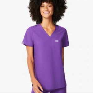 XS Figs Ultraviolet Catarina Scrub Top